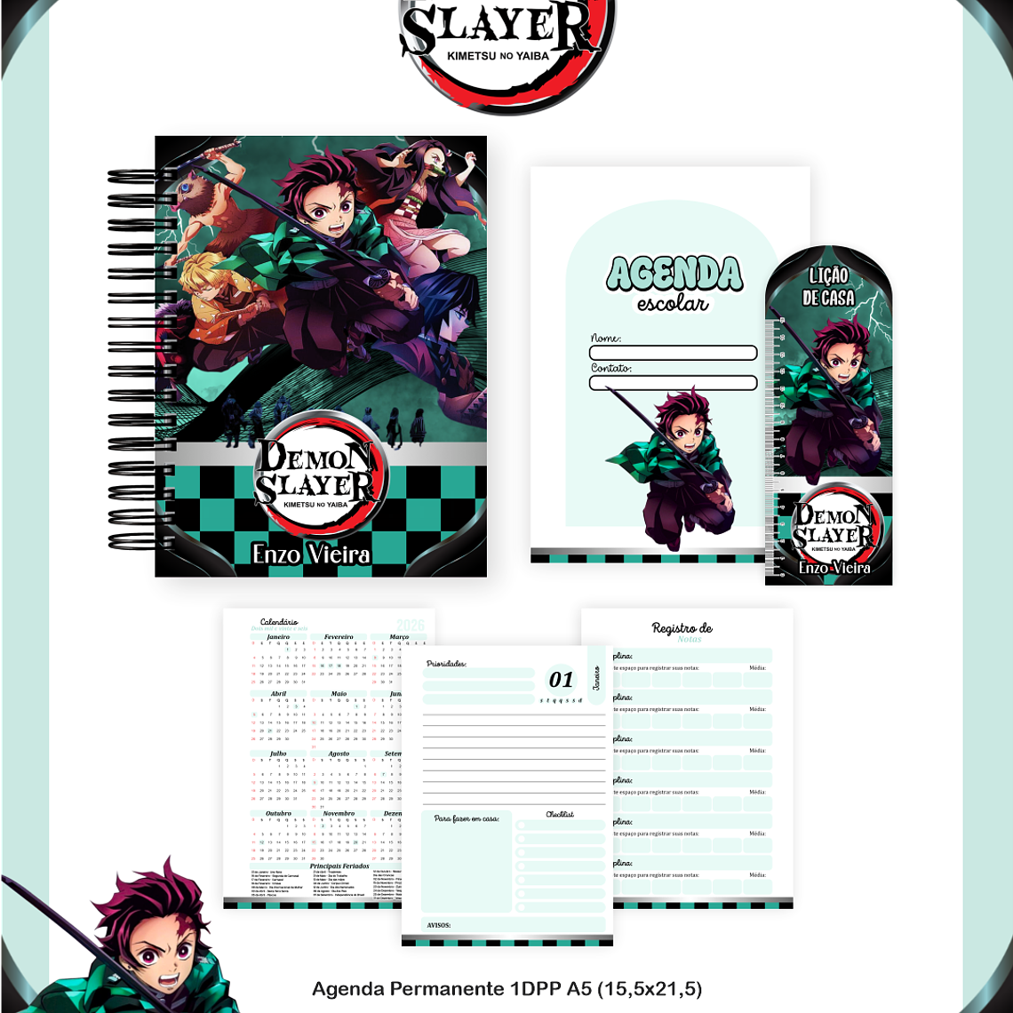 Arquivo Combo Escolar Demon Slayer 2