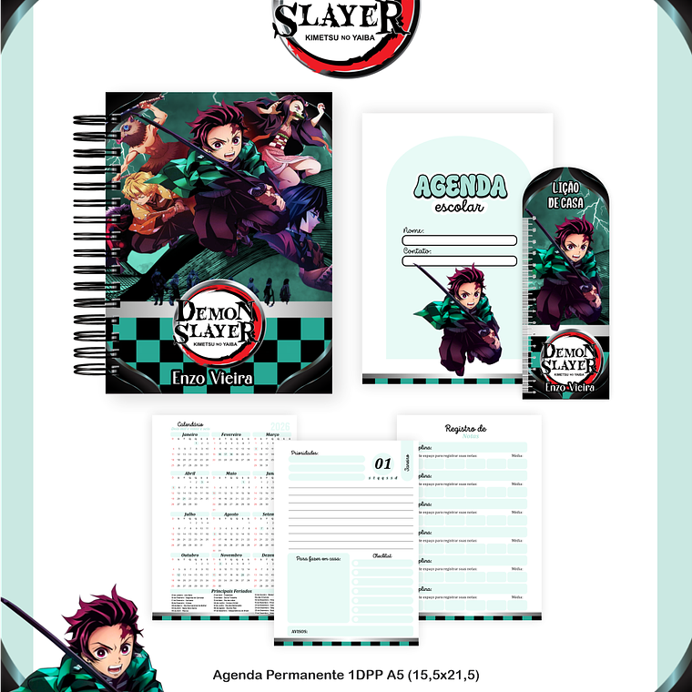 Arquivo Combo Escolar Demon Slayer 2