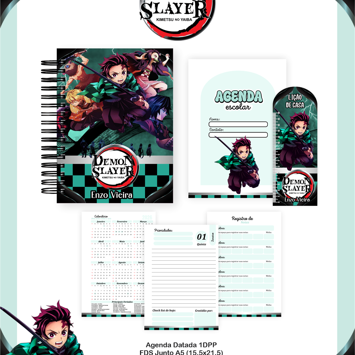 Arquivo Combo Escolar Demon Slayer 3