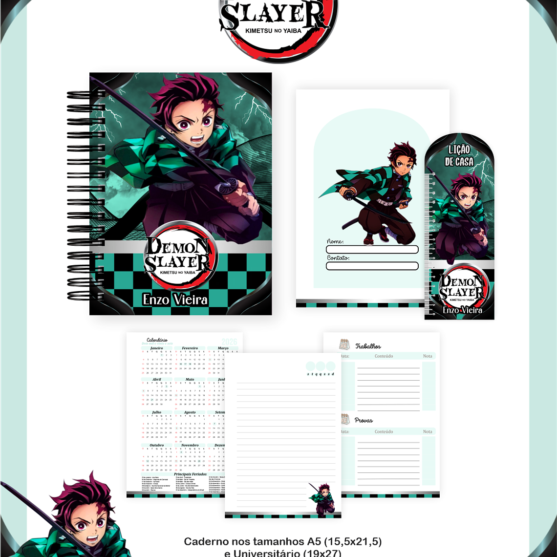 Arquivo Combo Escolar Demon Slayer 4