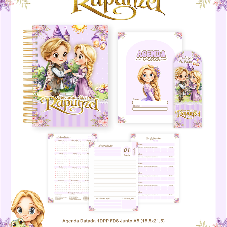 Arquivo Combo Escolar Rapunzel 5