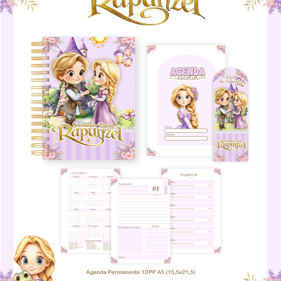 Arquivo Combo Escolar Rapunzel 3