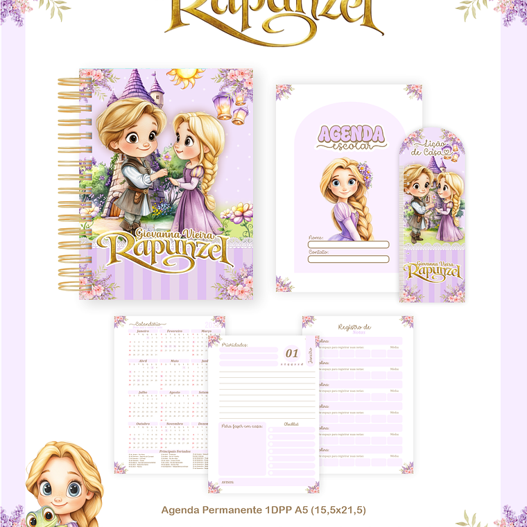 Arquivo Combo Escolar Rapunzel 3