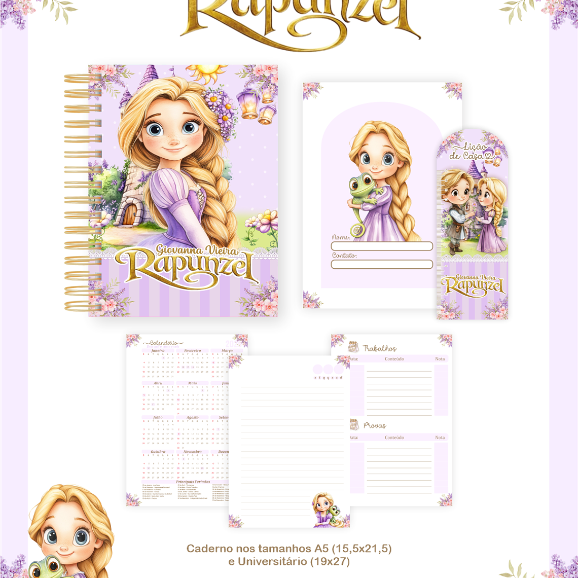Arquivo Combo Escolar Rapunzel 4
