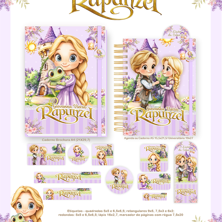 Arquivo Combo Escolar Rapunzel 2