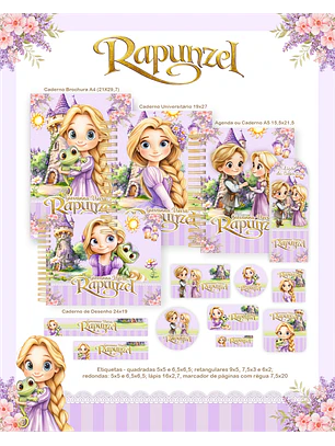 Arquivo Combo Escolar Rapunzel
