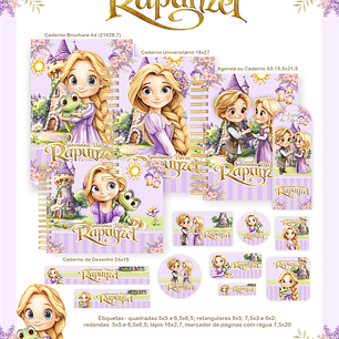 Arquivo Combo Escolar Rapunzel