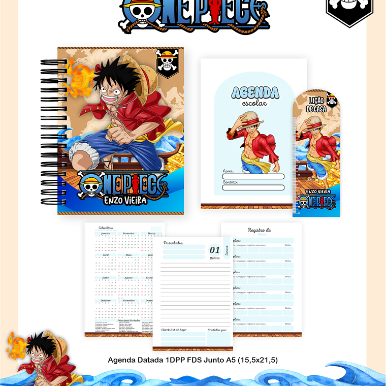 Arquivo Combo Escolar One Piece 2