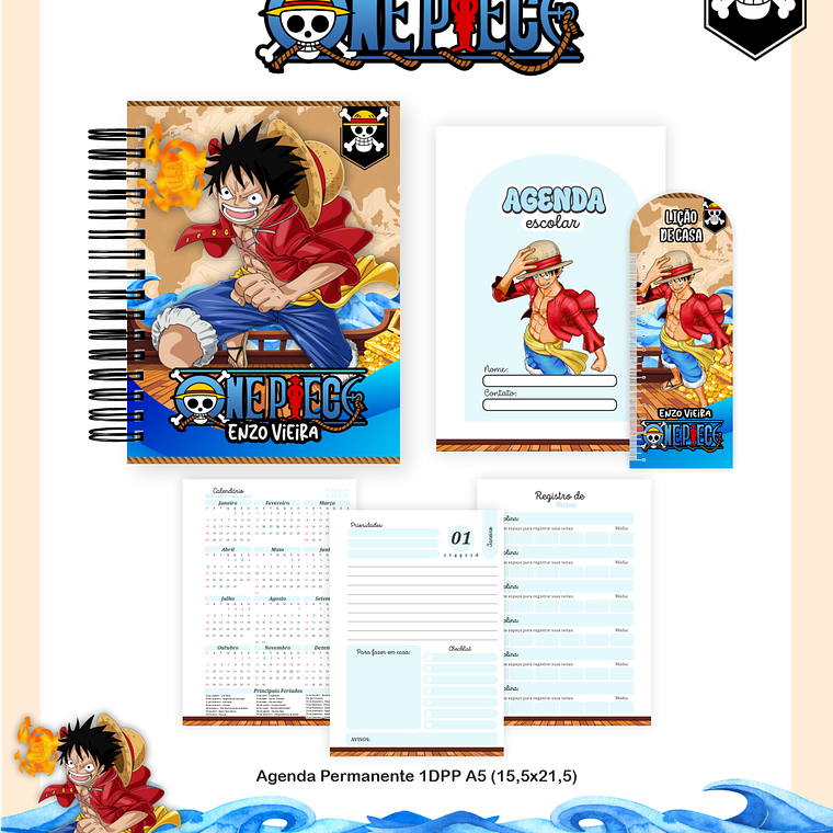 Arquivo Combo Escolar One Piece 3