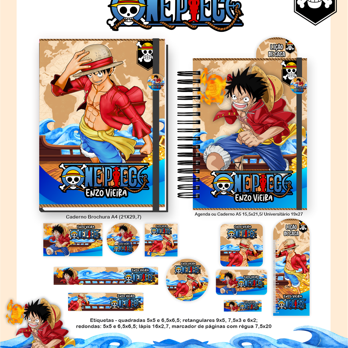 Arquivo Combo Escolar One Piece 5
