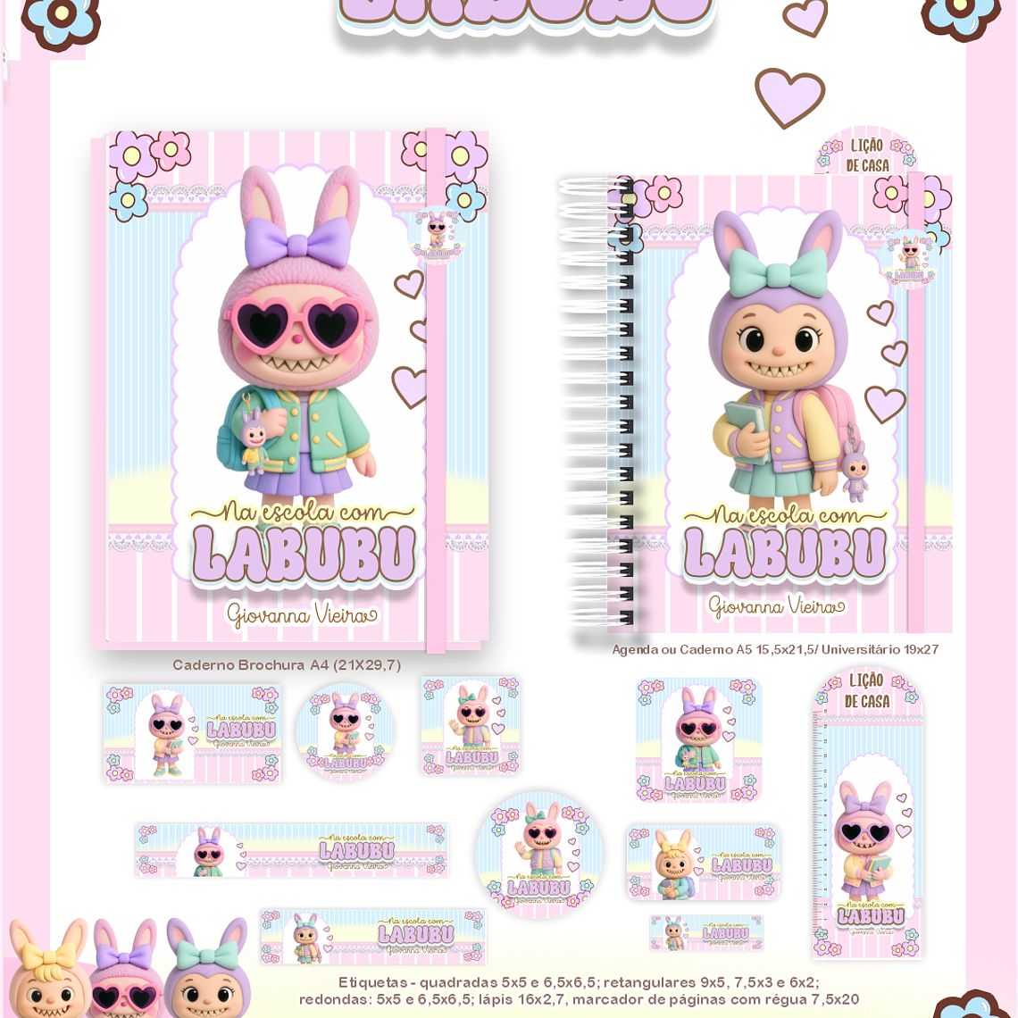Arquivo Combo Escolar Na Escola com Labubu 2