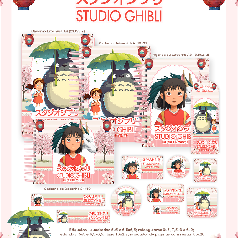 Arquivo Combo Escolar Studio Ghibli 1