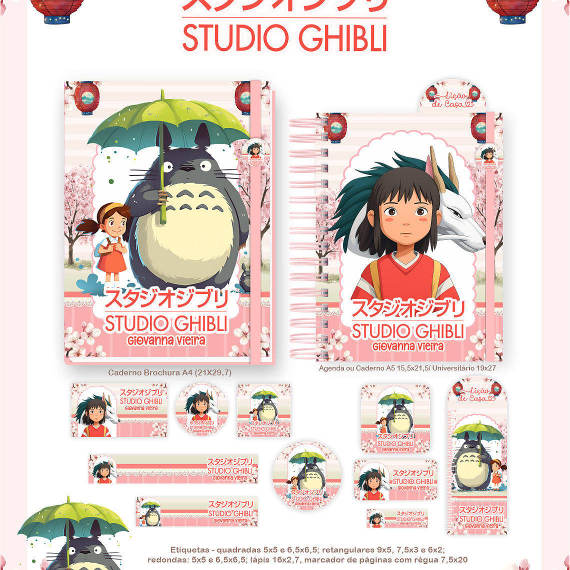 Arquivo Combo Escolar Studio Ghibli 2