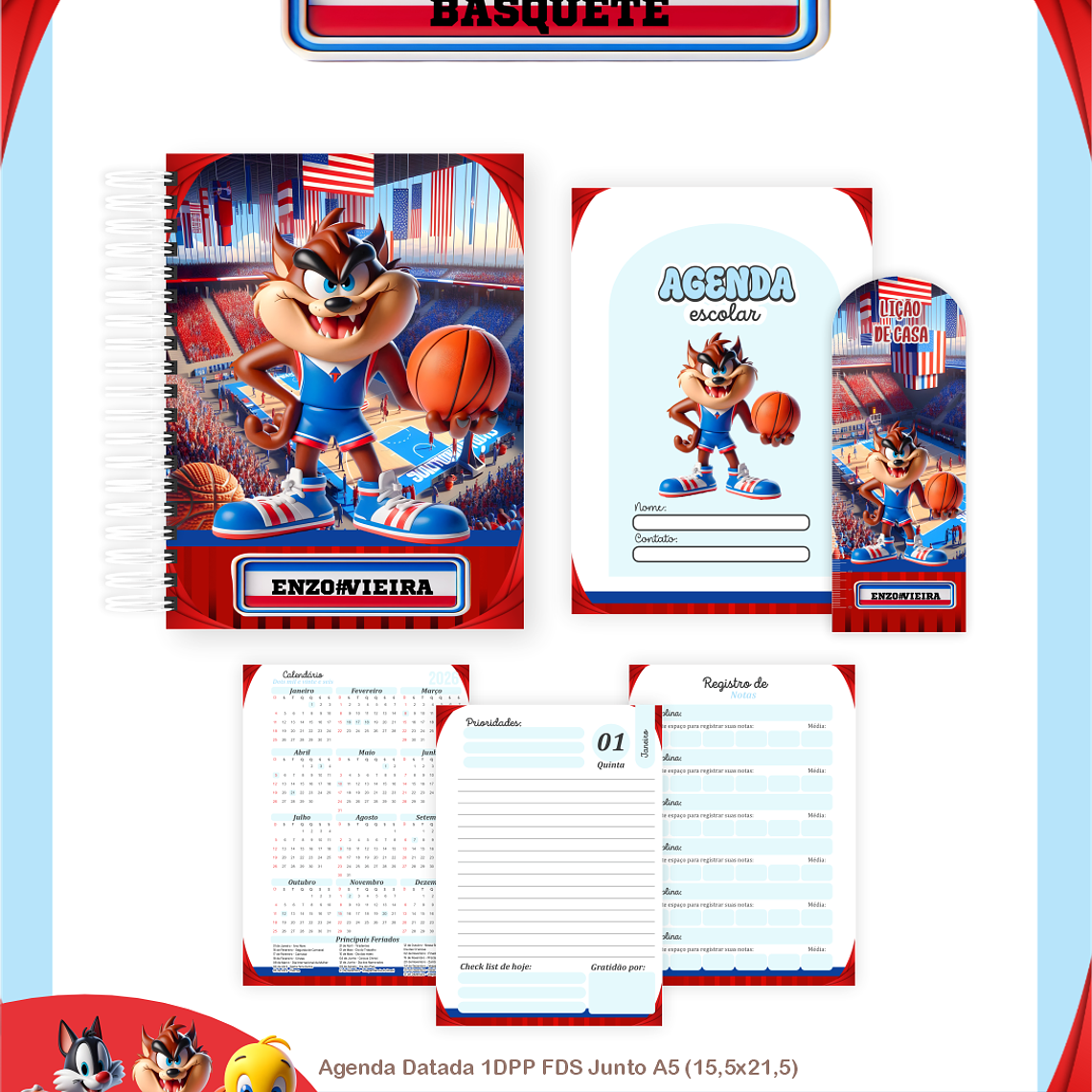 Arquivo Combo Escolar LOONEY TUNES BASQUETE 4