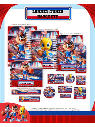 Arquivo Combo Escolar LOONEY TUNES BASQUETE