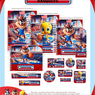 Arquivo Combo Escolar LOONEY TUNES BASQUETE
