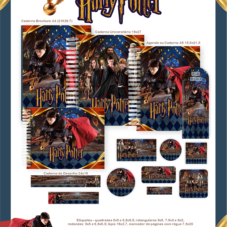 Arquivo Combo Escolar Harry Potter 1