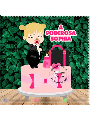 TOPO DE BOLO - PODEROSA CHEFINHA 