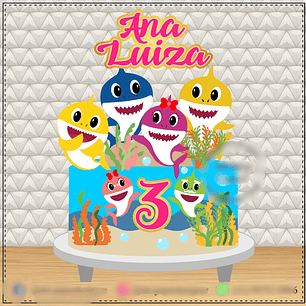 TOPO DE BOLO - Baby Shark 2 