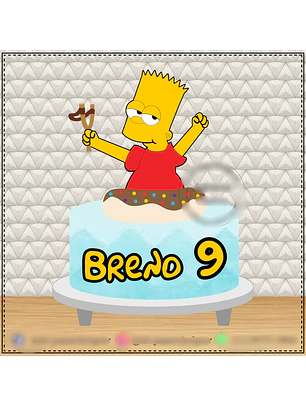 TOPO DE BOLO - Bart Simpsons 