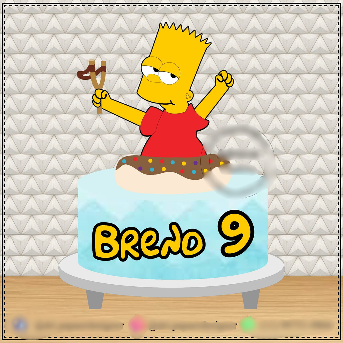 TOPO DE BOLO - Bart Simpsons  1