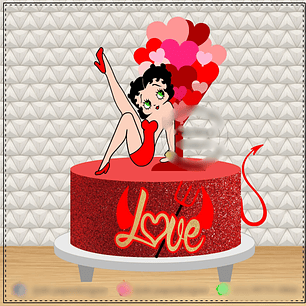 TOPO DE BOLO - Betty Boop 