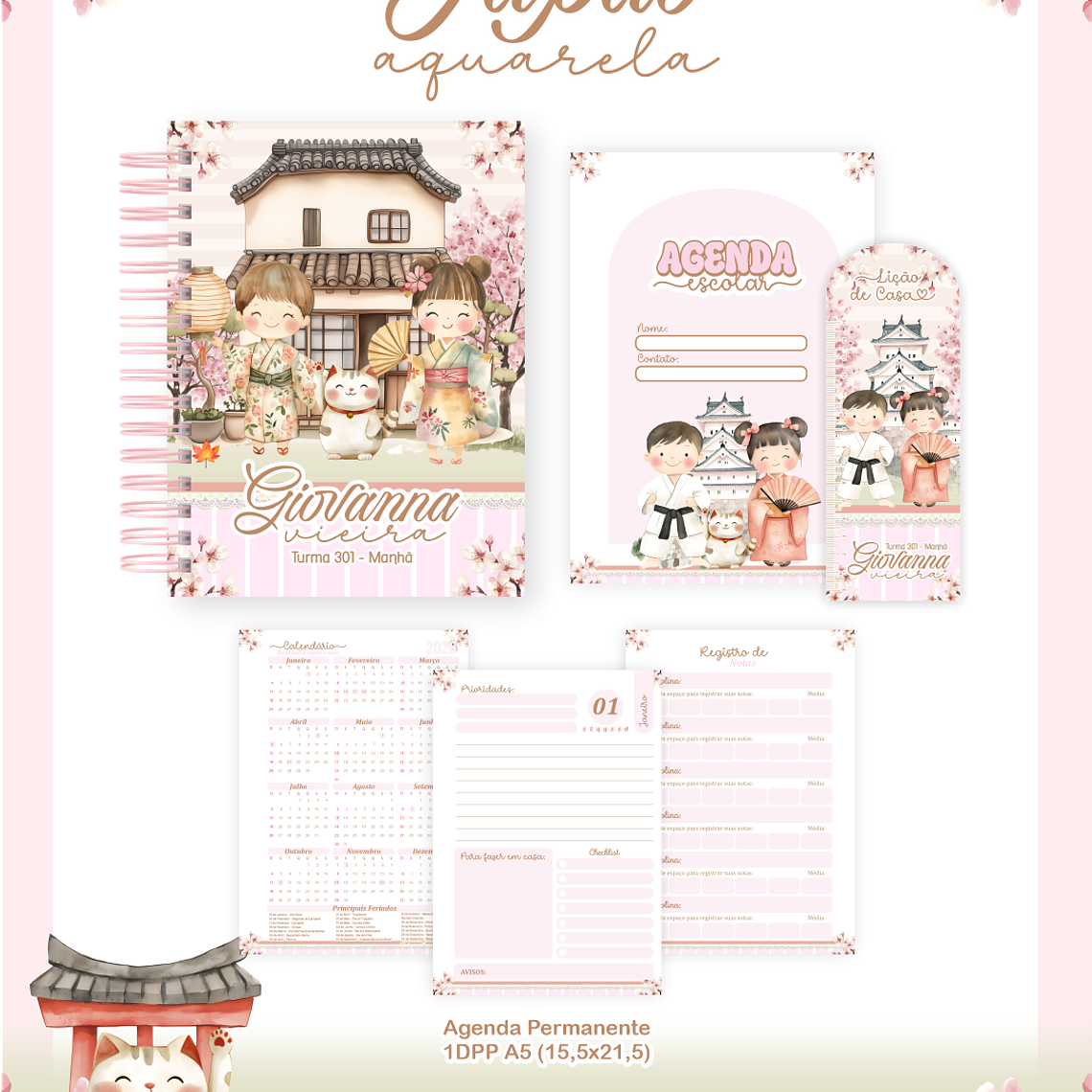 Arquivo Combo Escolar Japão Aquarela 3