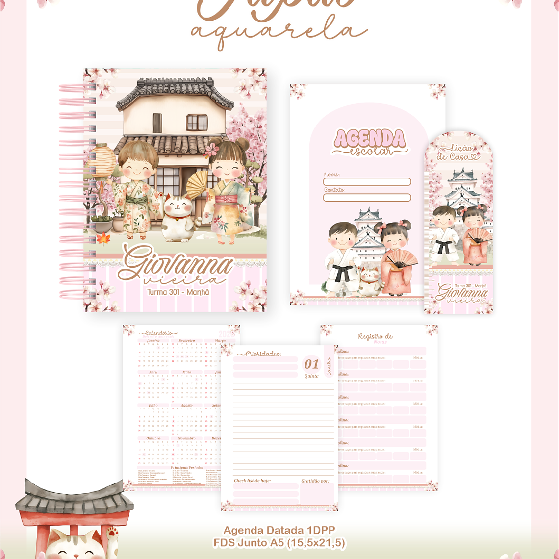 Arquivo Combo Escolar Japão Aquarela 4