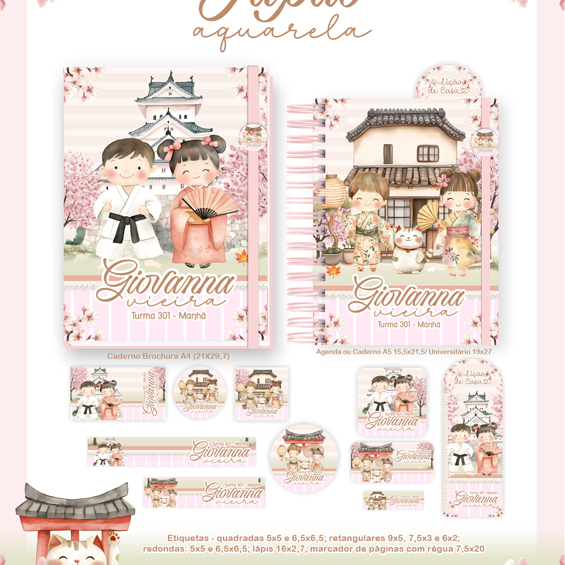 Arquivo Combo Escolar Japão Aquarela 2