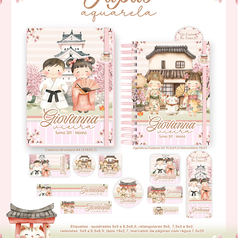 Arquivo Combo Escolar Japão Aquarela 2