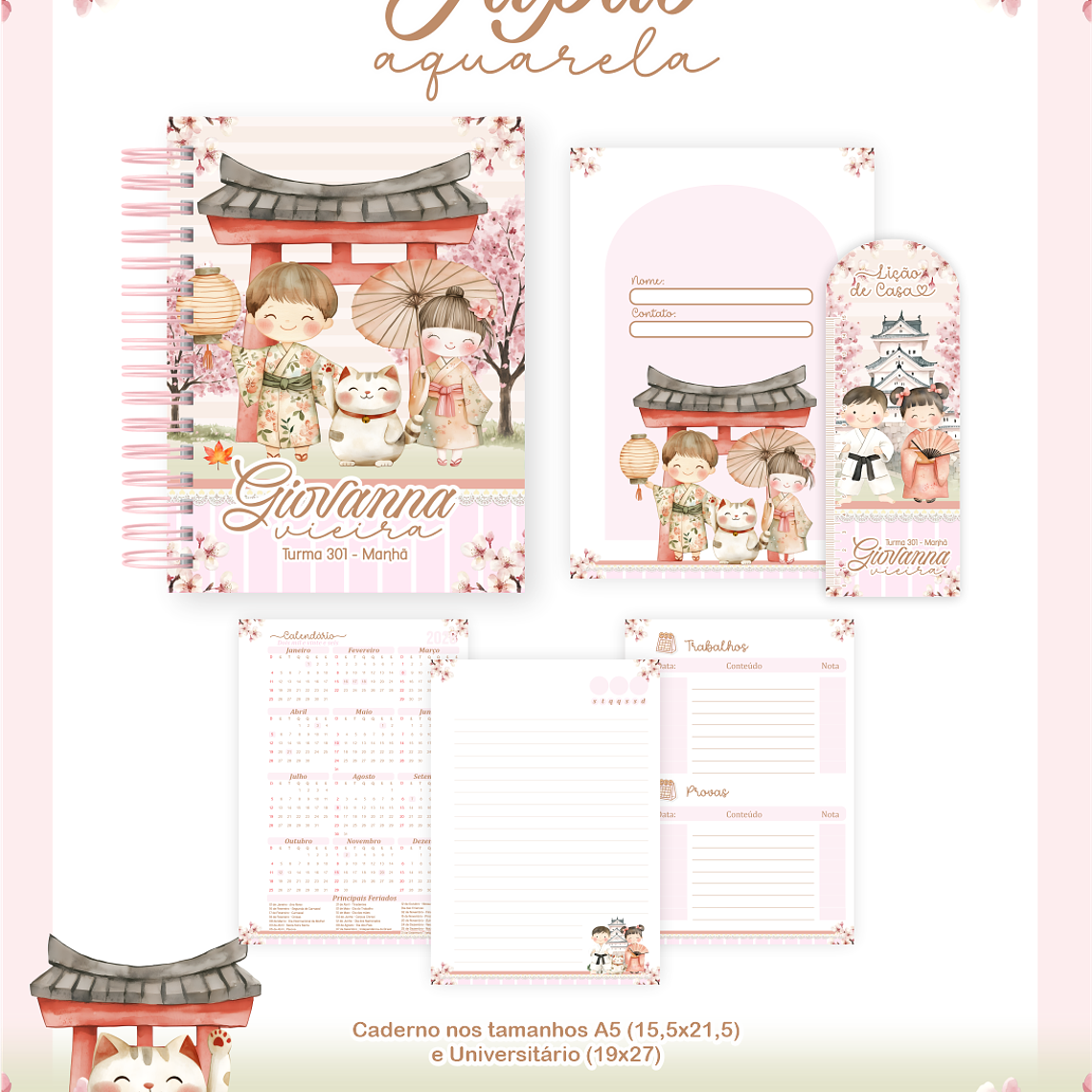 Arquivo Combo Escolar Japão Aquarela 5