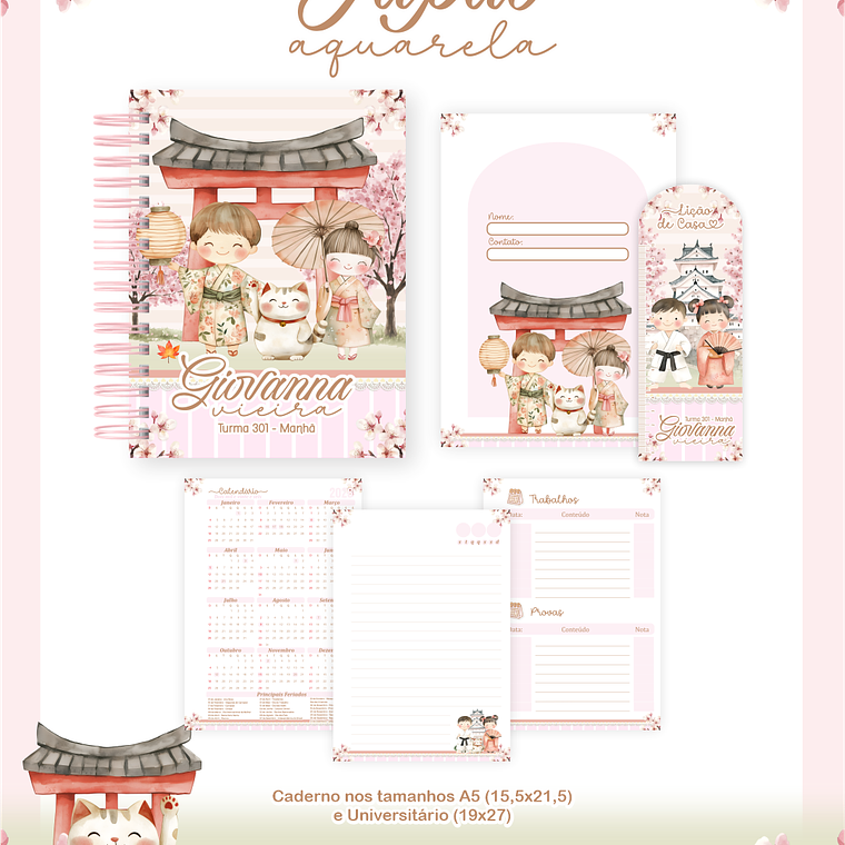 Arquivo Combo Escolar Japão Aquarela 5