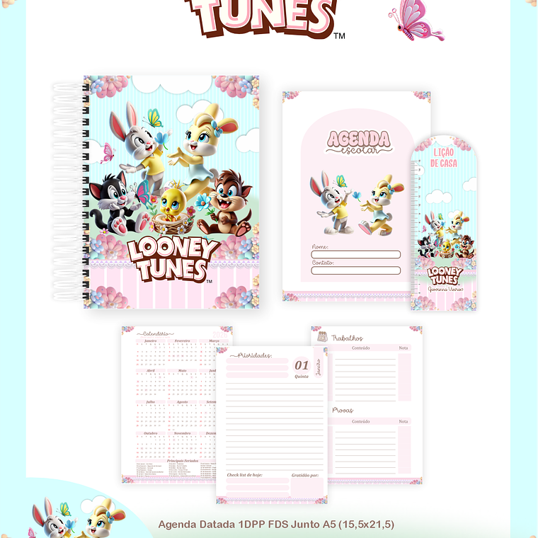 Arquivo Combo Escolar Looney Tunes Baby 4