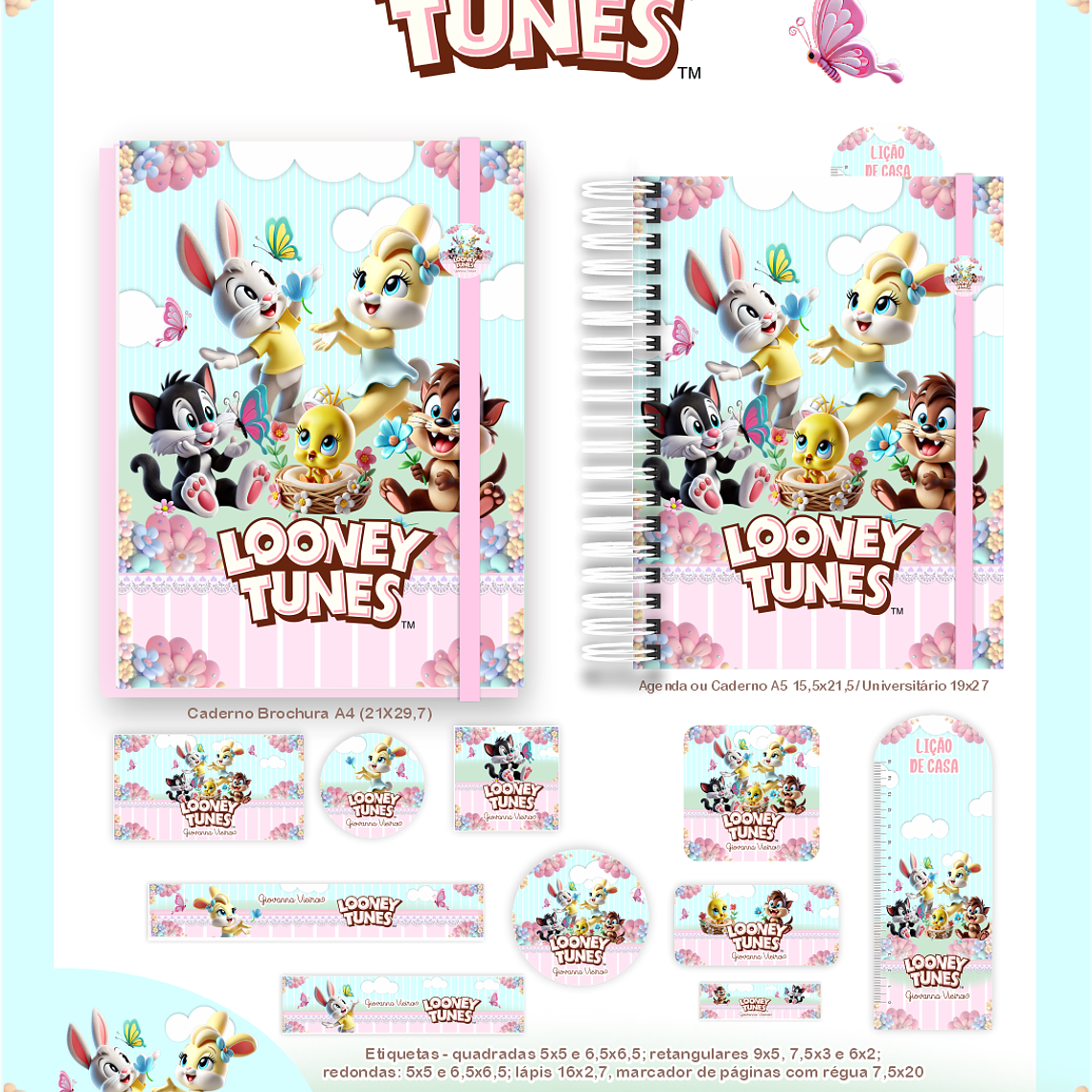 Arquivo Combo Escolar Looney Tunes Baby 2