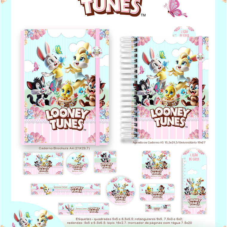 Arquivo Combo Escolar Looney Tunes Baby 2