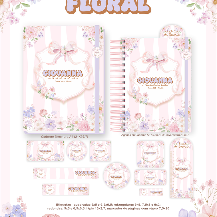 Arquivo Combo Escolar Floral 3