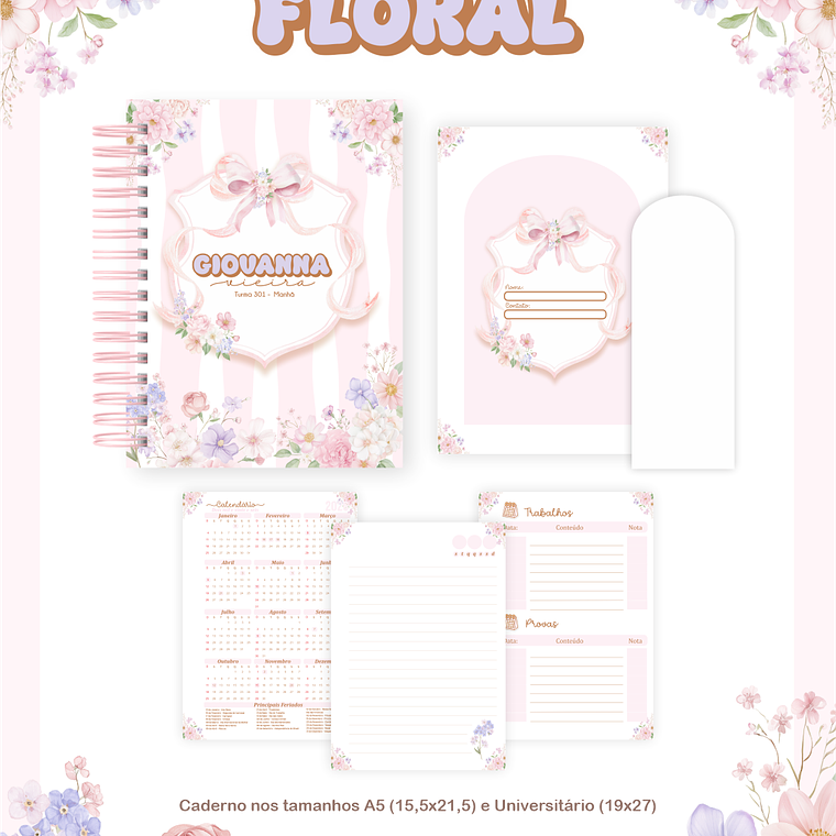 Arquivo Combo Escolar Floral 5
