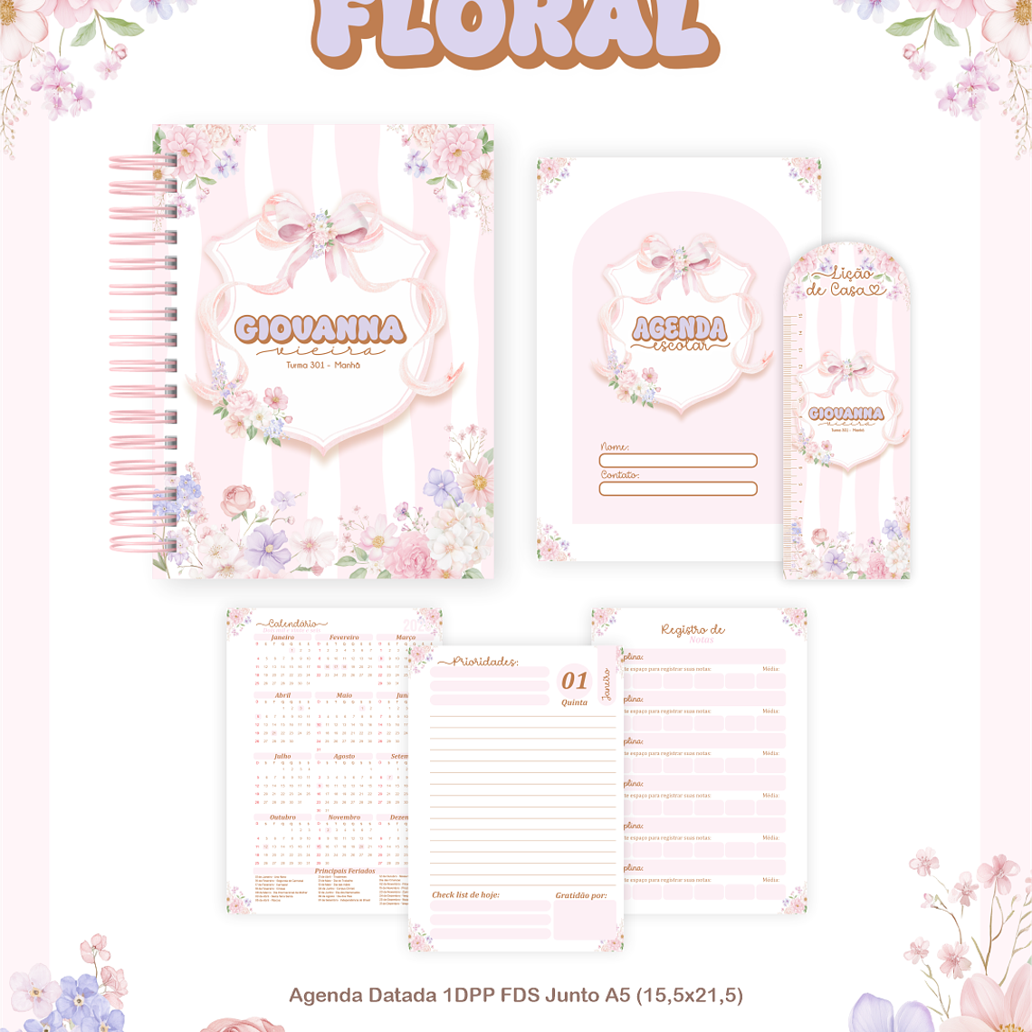 Arquivo Combo Escolar Floral 2