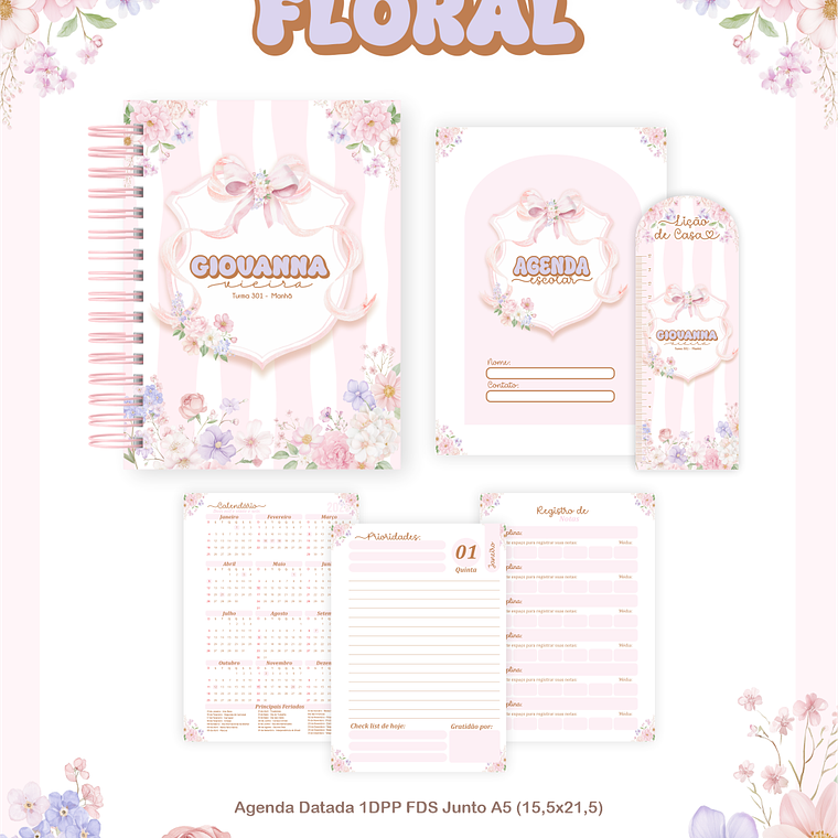 Arquivo Combo Escolar Floral 2