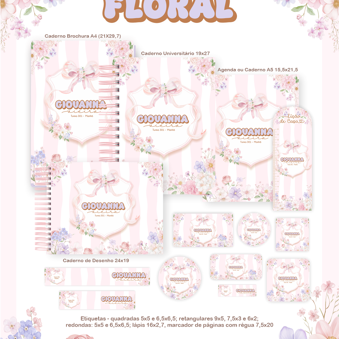 Arquivo Combo Escolar Floral 1