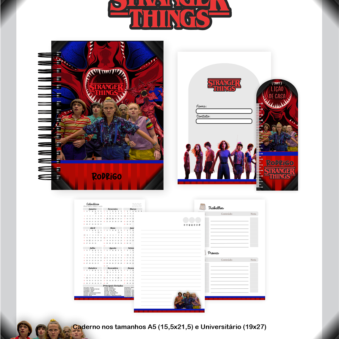 Arquivo Combo Escolar Stranger Things 4
