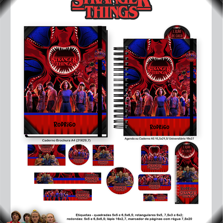 Arquivo Combo Escolar Stranger Things 2