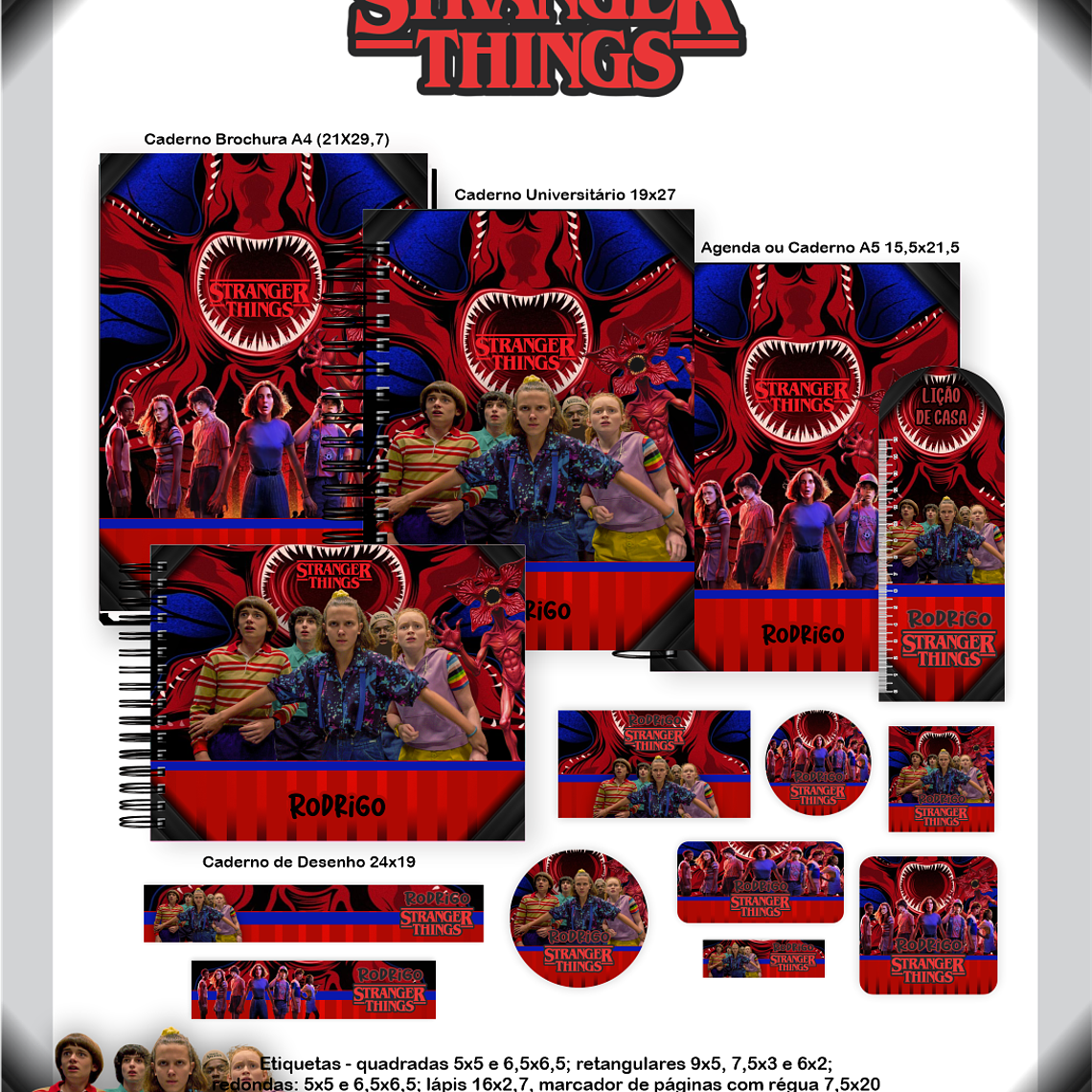 Arquivo Combo Escolar Stranger Things 1