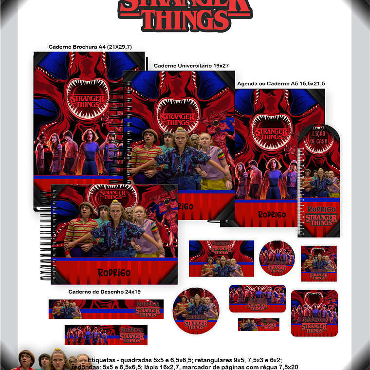 Arquivo Combo Escolar Stranger Things 1