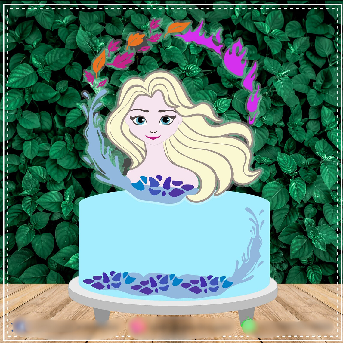 TOPO DE BOLO - Elsa Frozen  1