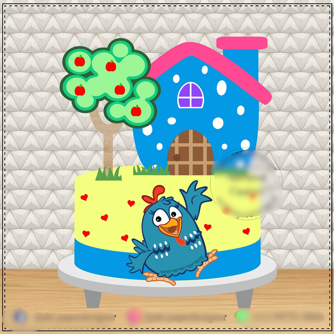 TOPO DE BOLO - Galinha Pintadinha 1