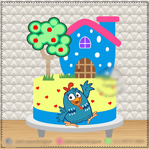 TOPO DE BOLO - Galinha Pintadinha