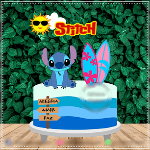 TOPO DE BOLO - Stitch