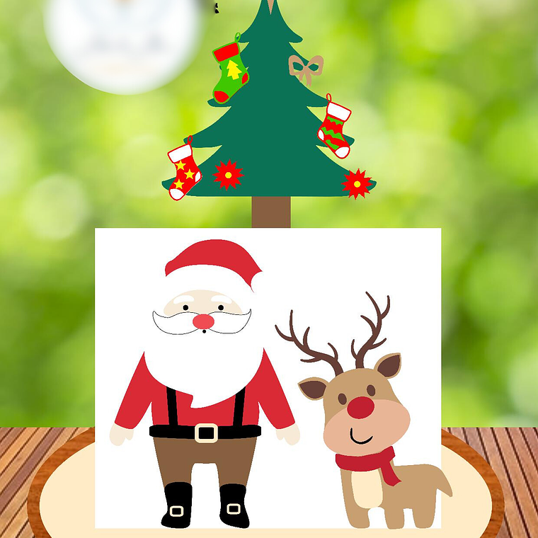 TOPO DE BOLO -  papai noel cute 1