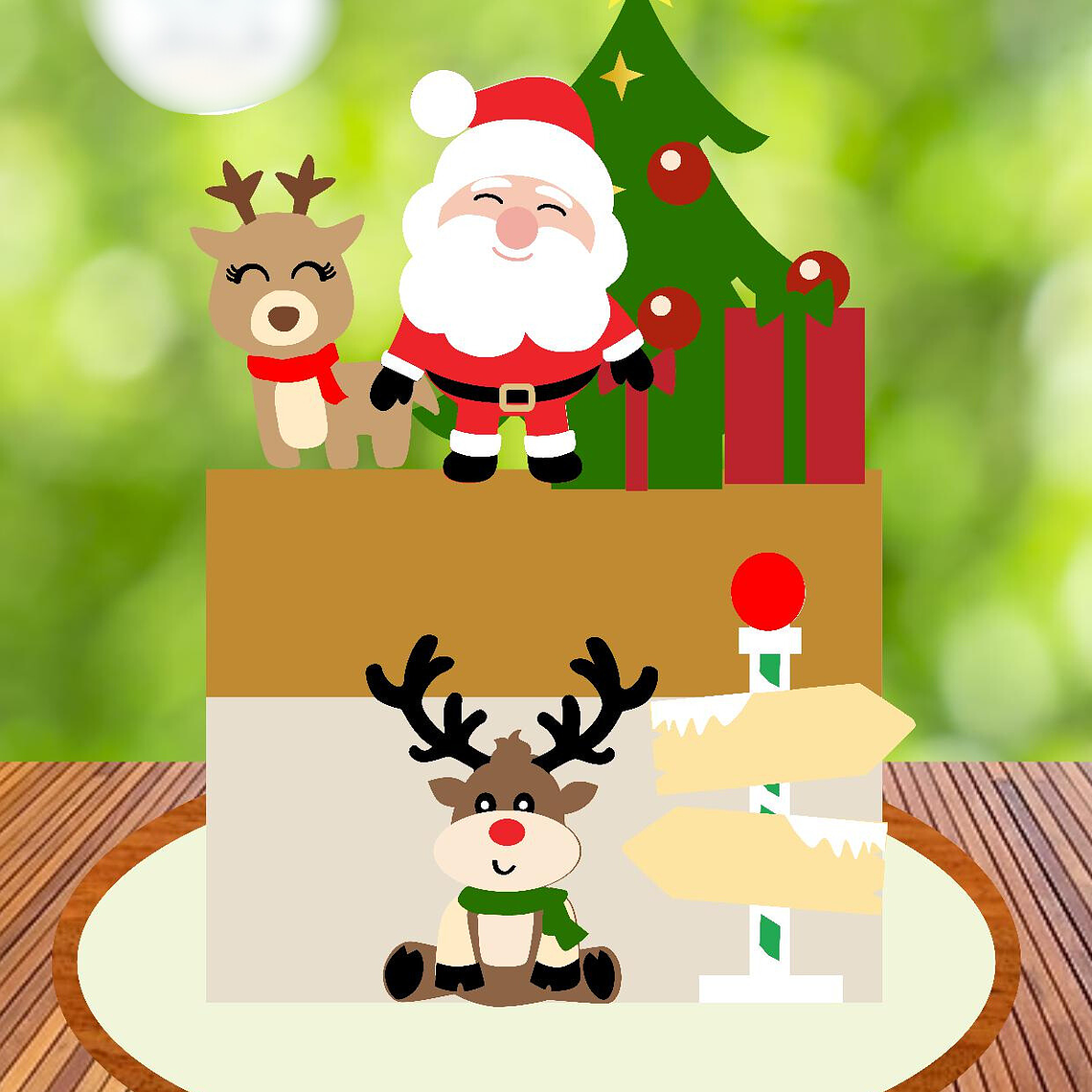 TOPO DE BOLO - papai noel fofo  1